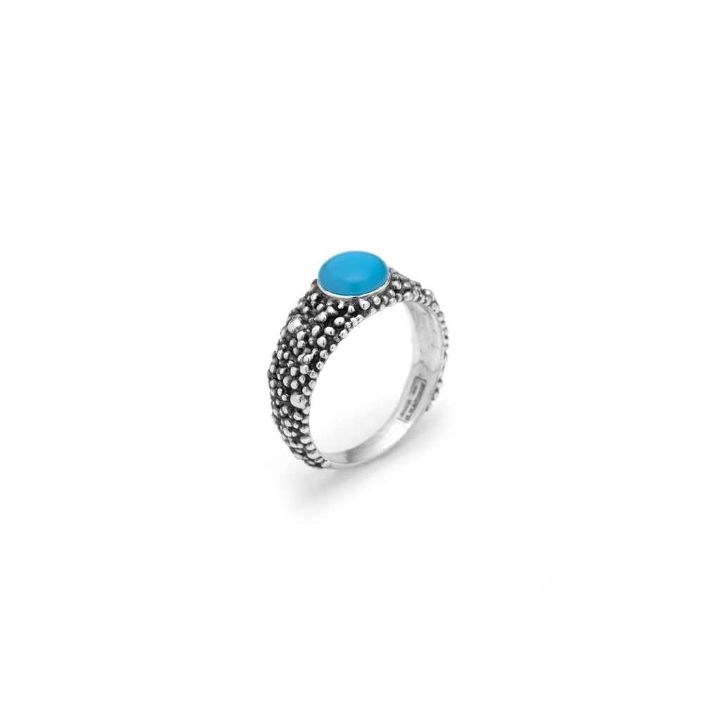 Outlet 47 Anello Perlage Agata Azzurra – GIOVANNI RASPINI