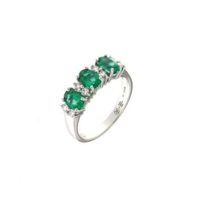 Anello smeraldo e diamanti – MIRCO VISCONTI
