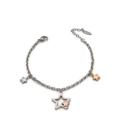 Bracciale con stelle bicolor pendenti - BOCCADAMO