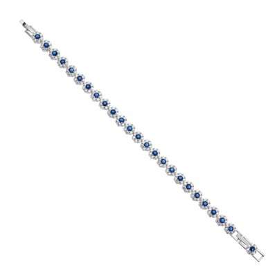 Bracciale strass bianchi e blu - OTTAVIANI