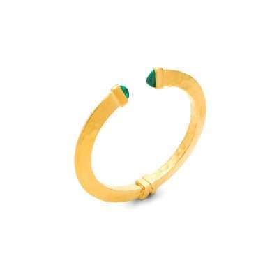 Bangle green blade piccolo dorato - GIOVANNI RASPINI