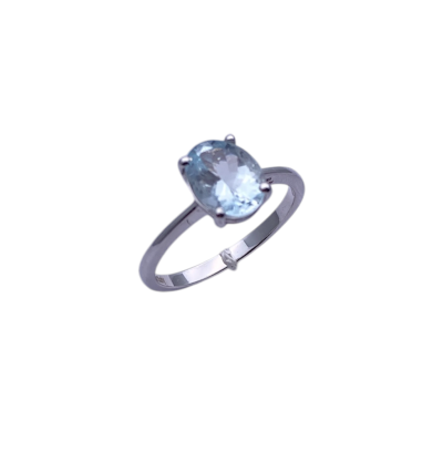 Anello in oro bianco con acquamarina – DAVITE & DELUCCHI