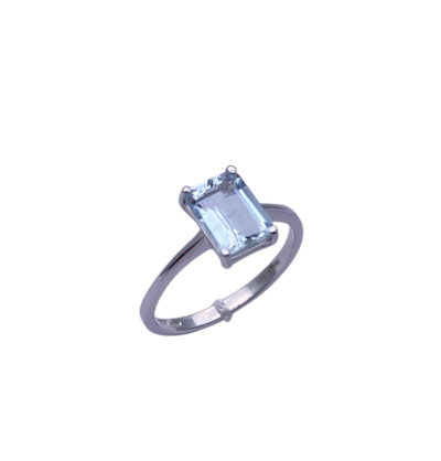 Anello in oro bianco con acquamarina – DAVITE & DELUCCHI