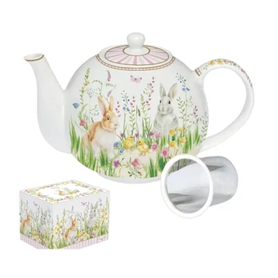 Teiera in porcellana con infusiera Happy Easter – EASY LIFE