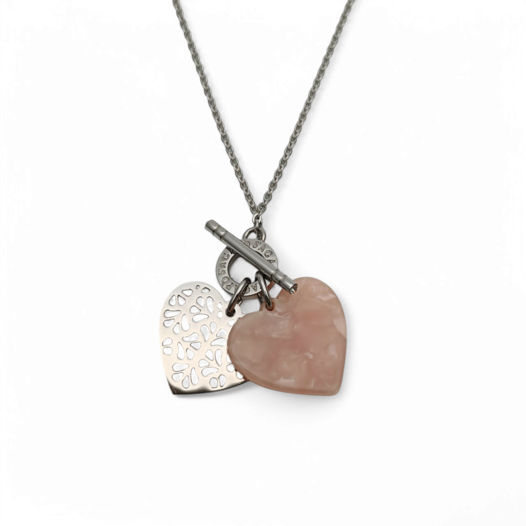 Outlet 21 Collana con cuore rosa - S'AGAPO