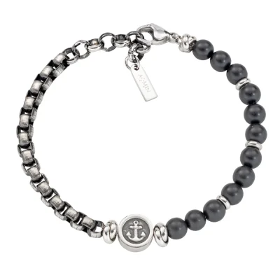 Bracciale Onice Ancora - AMEN