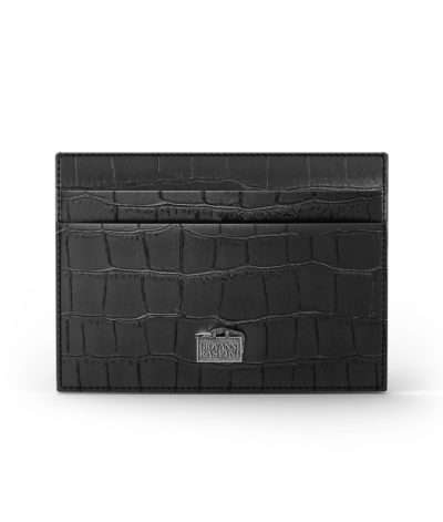 Portacarte Pelle Croco Nera – GIOVANNI RASPINI