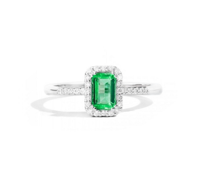 Anello con smeraldo e diamanti – RECARLO