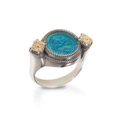 Anello in argento e oro con pasta vitrea – GERARDO SACCO