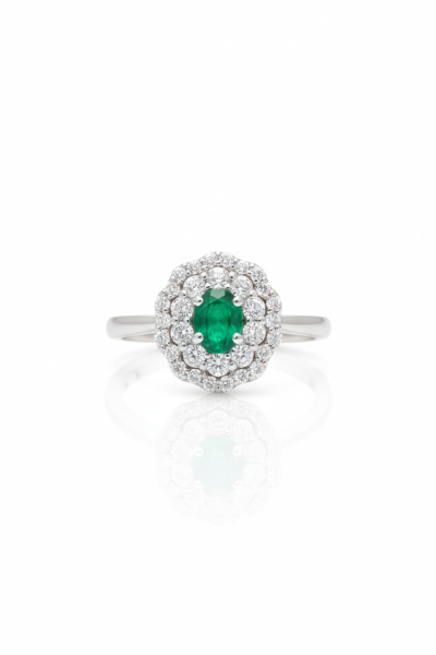 Anello con smeraldo e diamanti – DAVITE & DELUCCHI