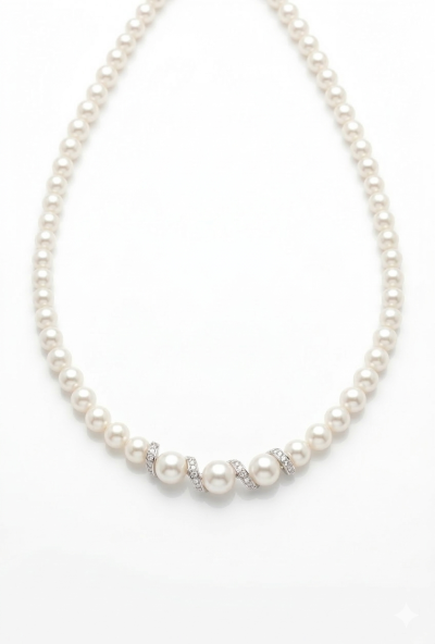 Collana di perle con diamanti – NIHAMA