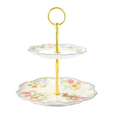 Alzata servi pasticcini 2 piani in porcellana Très Jolie – EASY LIFE