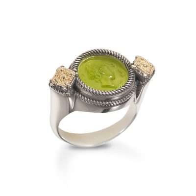 Anello in argento e oro con pasta vitrea – GERARDO SACCO