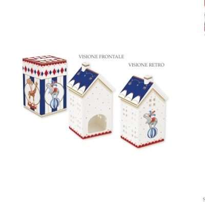 Casetta portacandele in porcellana Circus – EASY LIFE