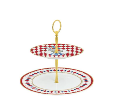 Alzata 2 piani in porcellana Circus – EASY LIFE