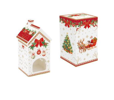 Casetta portacandele in porcellana Christmas Heritage – EASY LIFE